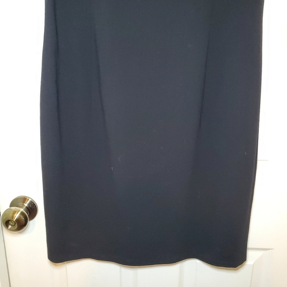 Escada Elements Wool Short Sleeve Sheath Dress Black Size 40 Vintage - Picture 4 of 9